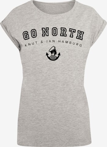 T-shirt 'Go North' F4NT4STIC en gris : devant