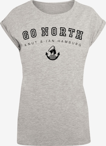 T-shirt 'Go North' F4NT4STIC en gris : devant