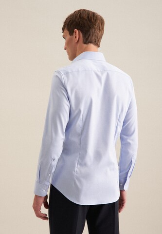 SEIDENSTICKER Slim fit Zakelijk overhemd 'Schwarze Rose' in Blauw