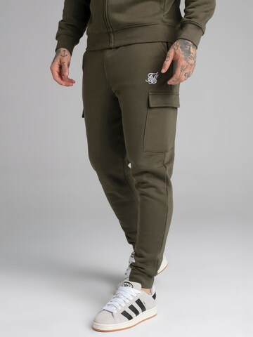 Tapered Pantaloni cargo di SikSilk in verde