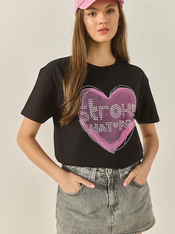 T-shirt Bianco Lucci en noir : devant