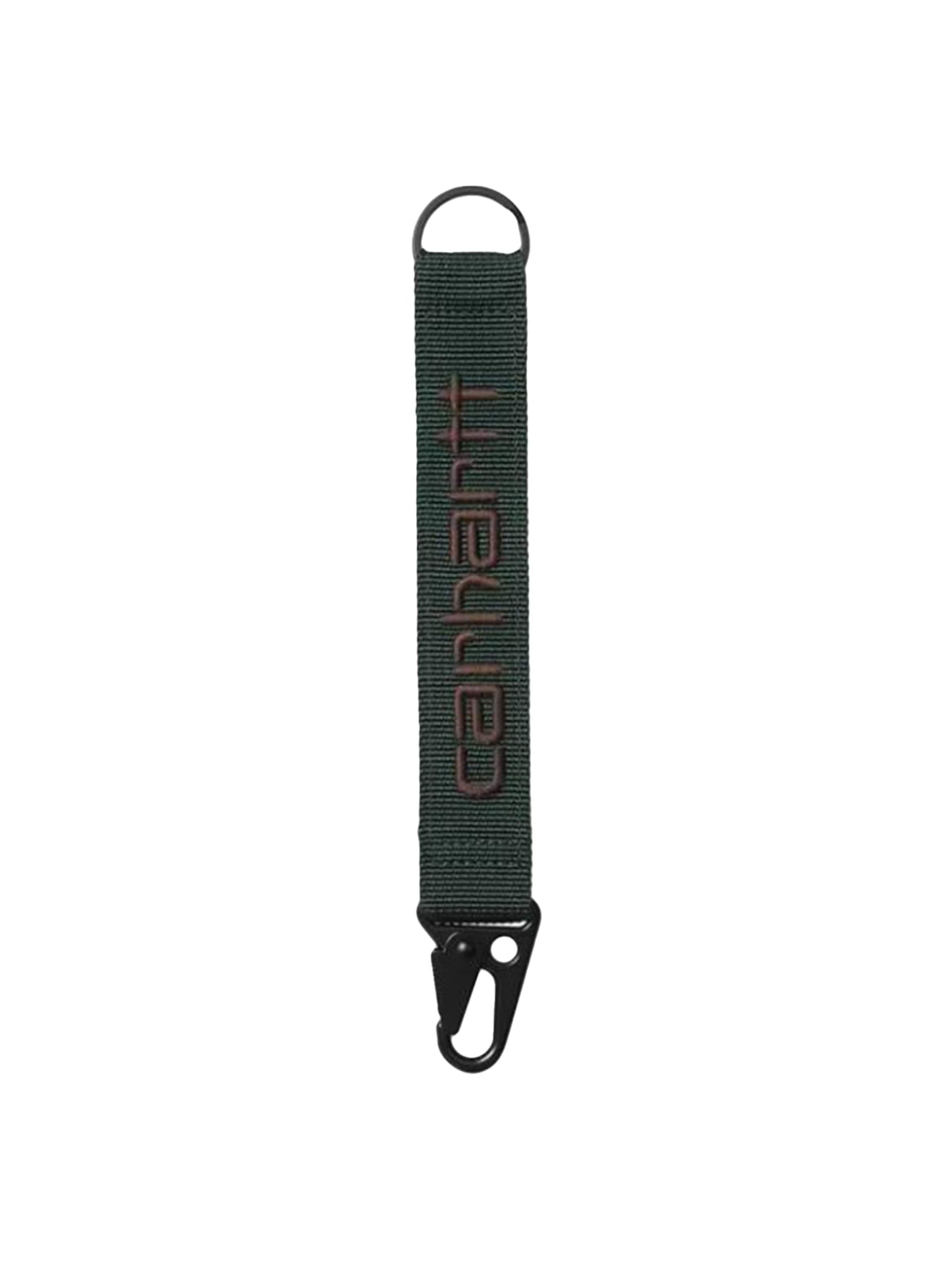 Carhartt WIP Schlüsselanhänger 'JADEN KEYHOLDER DARK SCARAB / PALISANDER' in Braun: Vorderseite