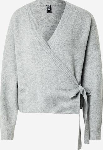 PIECES - Casaco de malha 'PCMALOU' em cinzento: frente