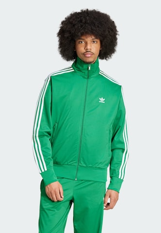 ADIDAS ORIGINALS Sweat jacket 'Adicolor Classics Firebird' in Green: front