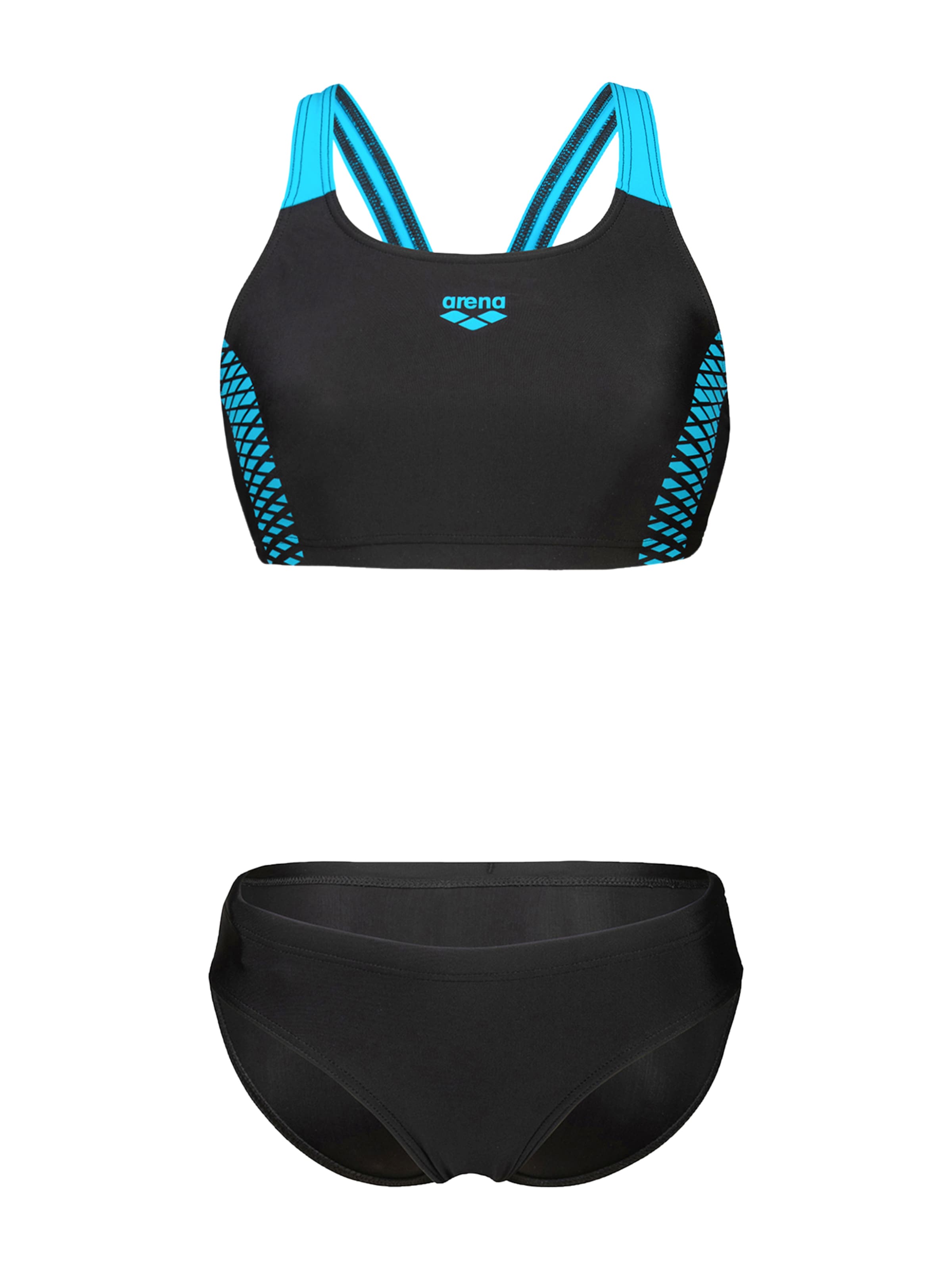 juoda ARENA Biustjė Sportinis bikinis &#x27;OPENINGS&#x27;: priekis