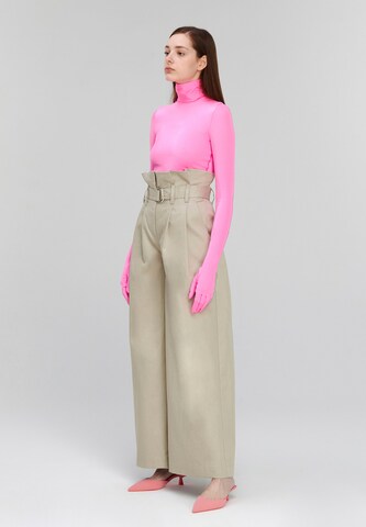 MONOSUIT Wide leg Pleat-Front Pants 'Milano' in Beige