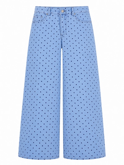 IT'S BASIC Jeans 'POLKA PALAZZO LOW RISE JEANS' in 34/30 in de kleur Aqua, Productweergave