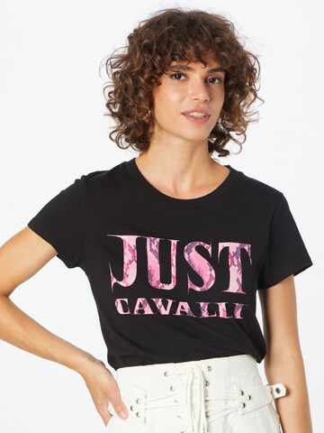 T-shirt Just Cavalli en noir : devant