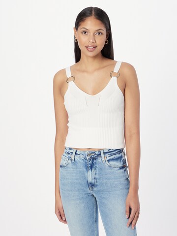 River Island Knitted top in White: front