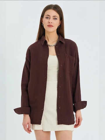 Camicia da donna di MixRay in marrone