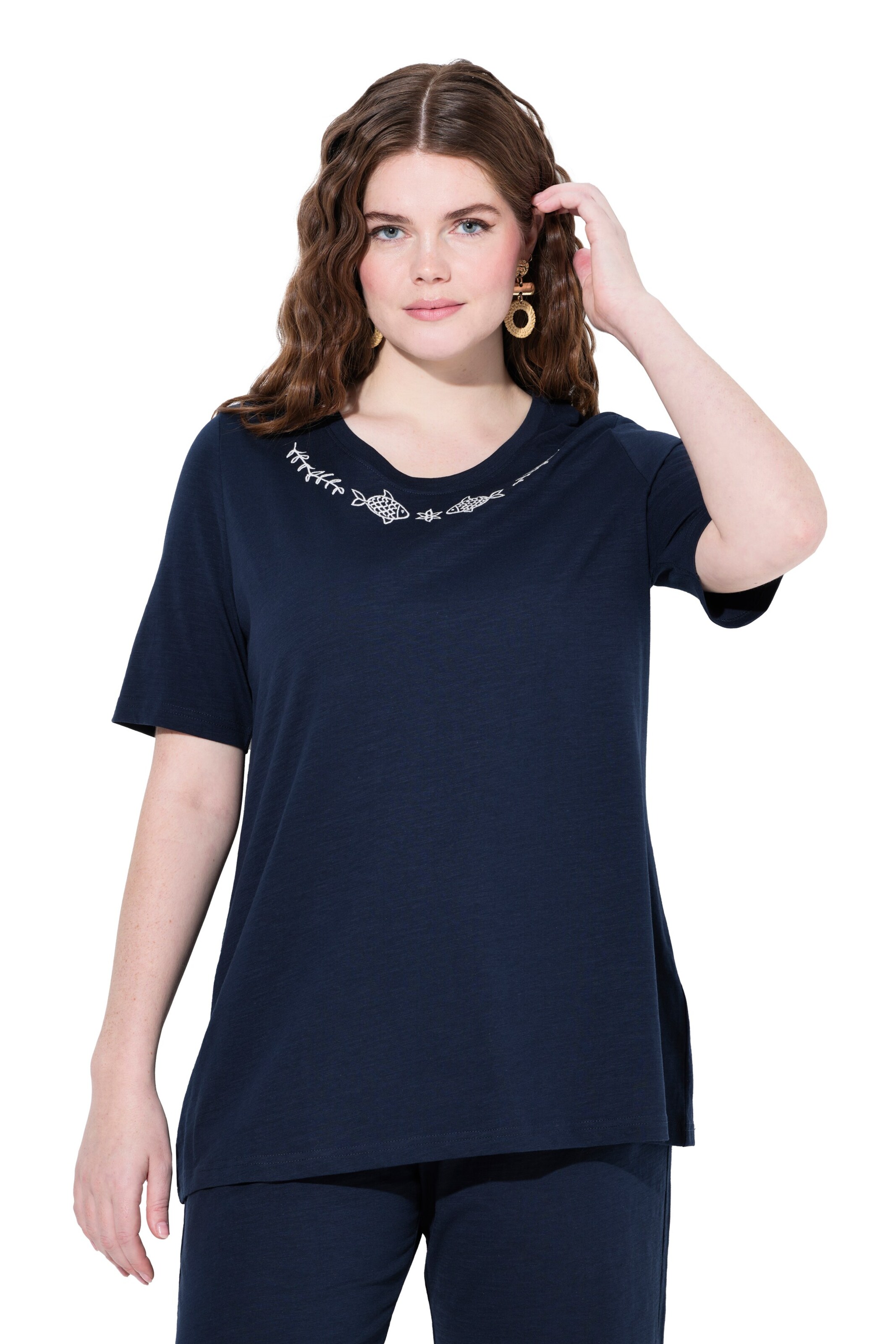 Ulla Popken Shirt in Blauw: voorkant