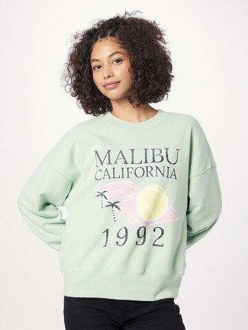 Abercrombie & FitchSweater majica - zelena boja: prednji dio