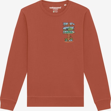 Sweat-shirt ' Adventure is everywhere ' Watapparel en marron : devant