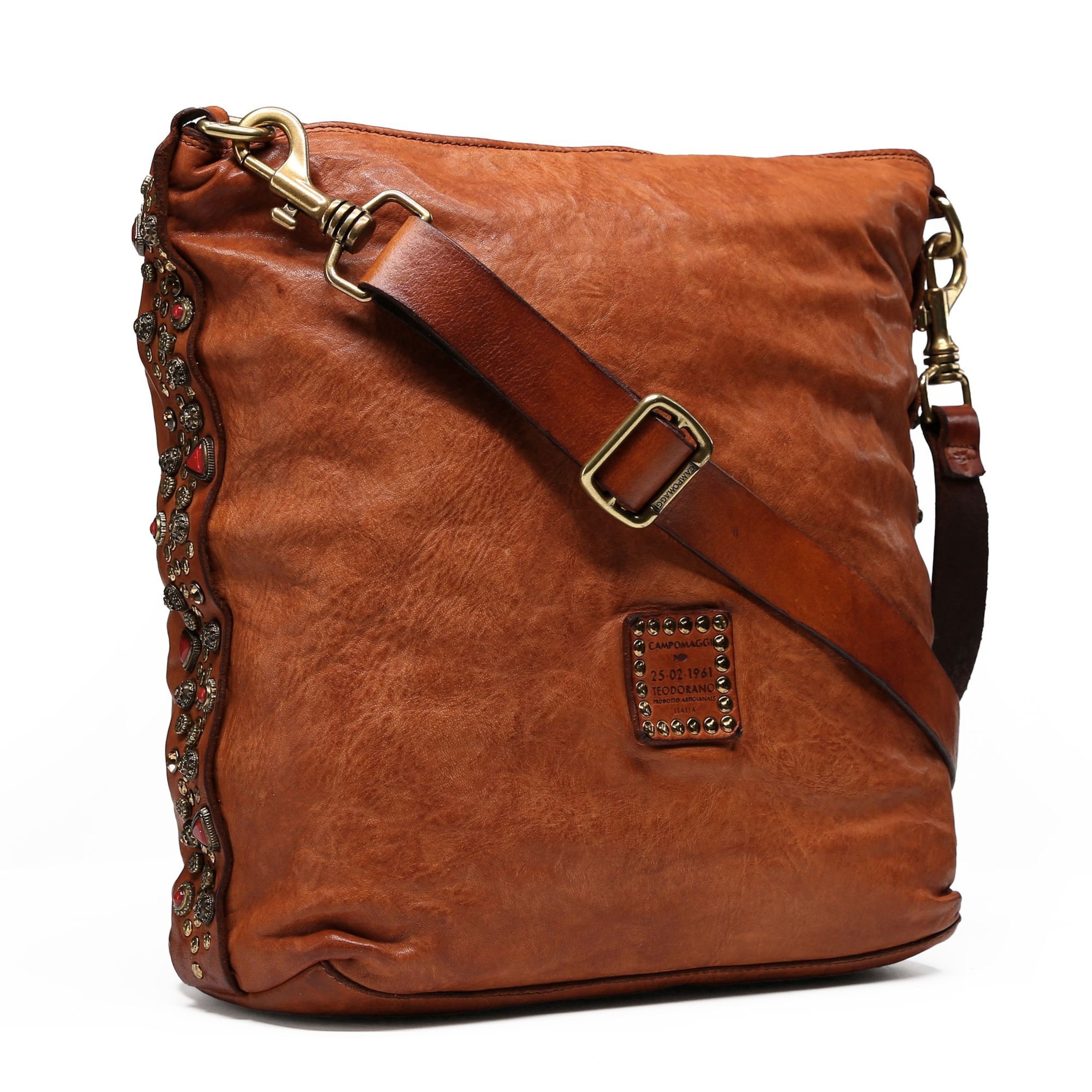 Campomaggi Crossbody bag 'Nunzia' in Brown: front