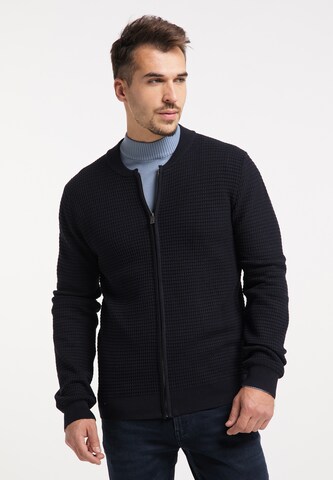 RAIDO Knit Cardigan in Blue: front