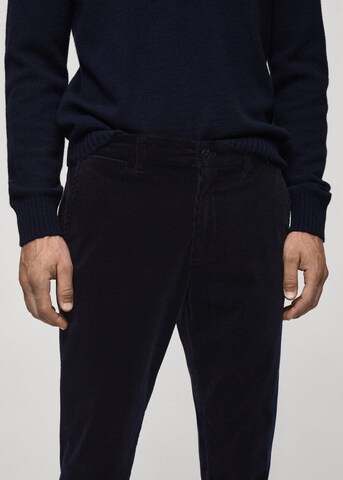 MANGO MAN Slimfit Hose 'Berdam' in Blau