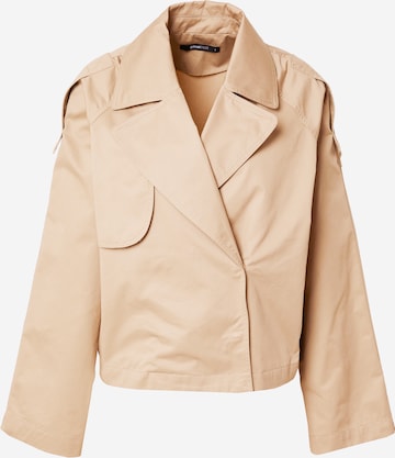 Gina Tricot Tussenmantel in Beige: voorkant