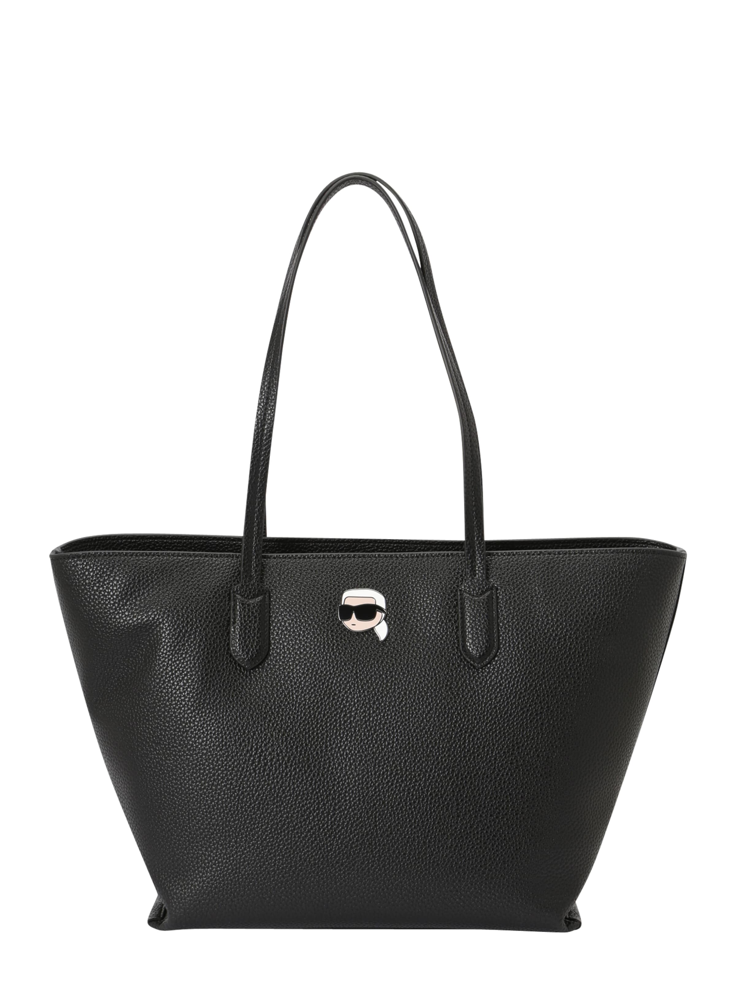 Karl Lagerfeld Kézitáska 'Ikon Pebble' - fekete: elől