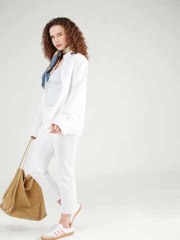 Coupe slim Pantalon ESPRIT en blanc