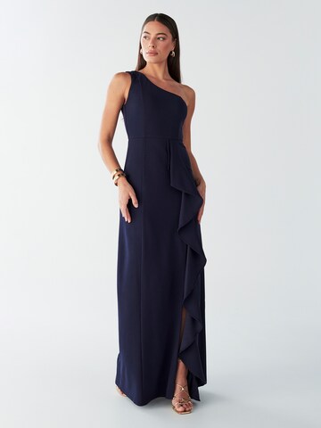 BWLDR Jurk 'CATIA' in Blauw: voorkant