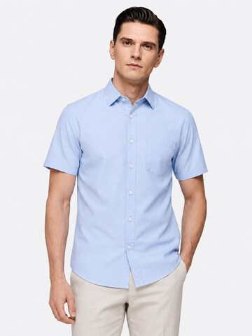 ALLTHEMEN Regular Fit Hemd 'Reine'‌‌‌‌‌‌‌ in Blau: Vorderseite