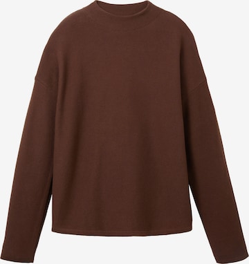 TOM TAILOR DENIM Sweater in Brown: front