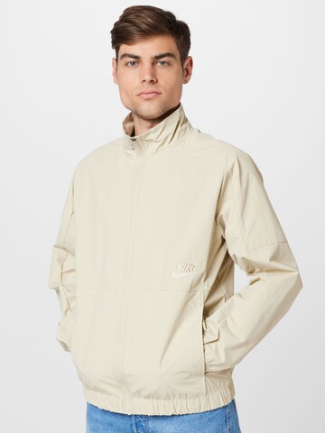 Veste mi-saison Nike Sportswear en beige : devant