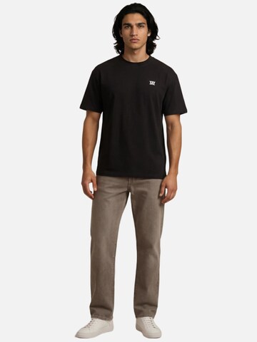 HEFTYKA Shirt 'COTTON RELAXED FIT TEE' in Black