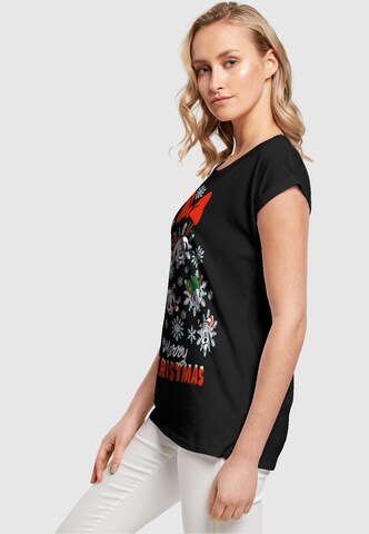 ABSOLUTE CULT Shirt 'Mickey And Friends - Christmas Tree' in Zwart