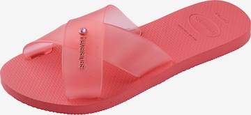 HAVAIANAS Mule 'Aqua Jelly' in Orange: front