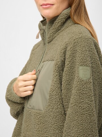 Derbe Fleece Jacket 'Kuschelby Long' in Green
