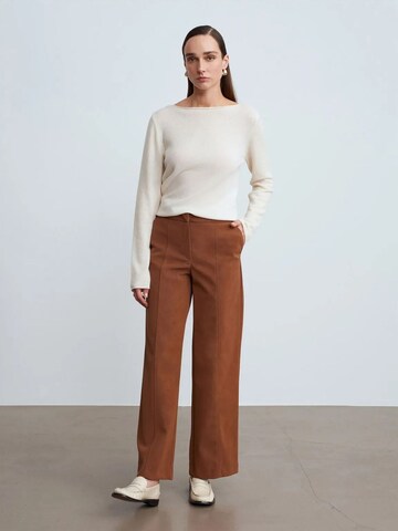 Wide Leg Pantalon Dilvin en marron : devant