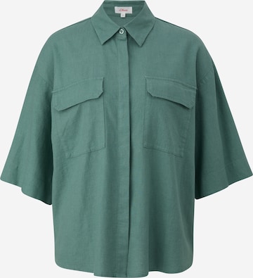 s.Oliver Blouse in Groen: voorkant