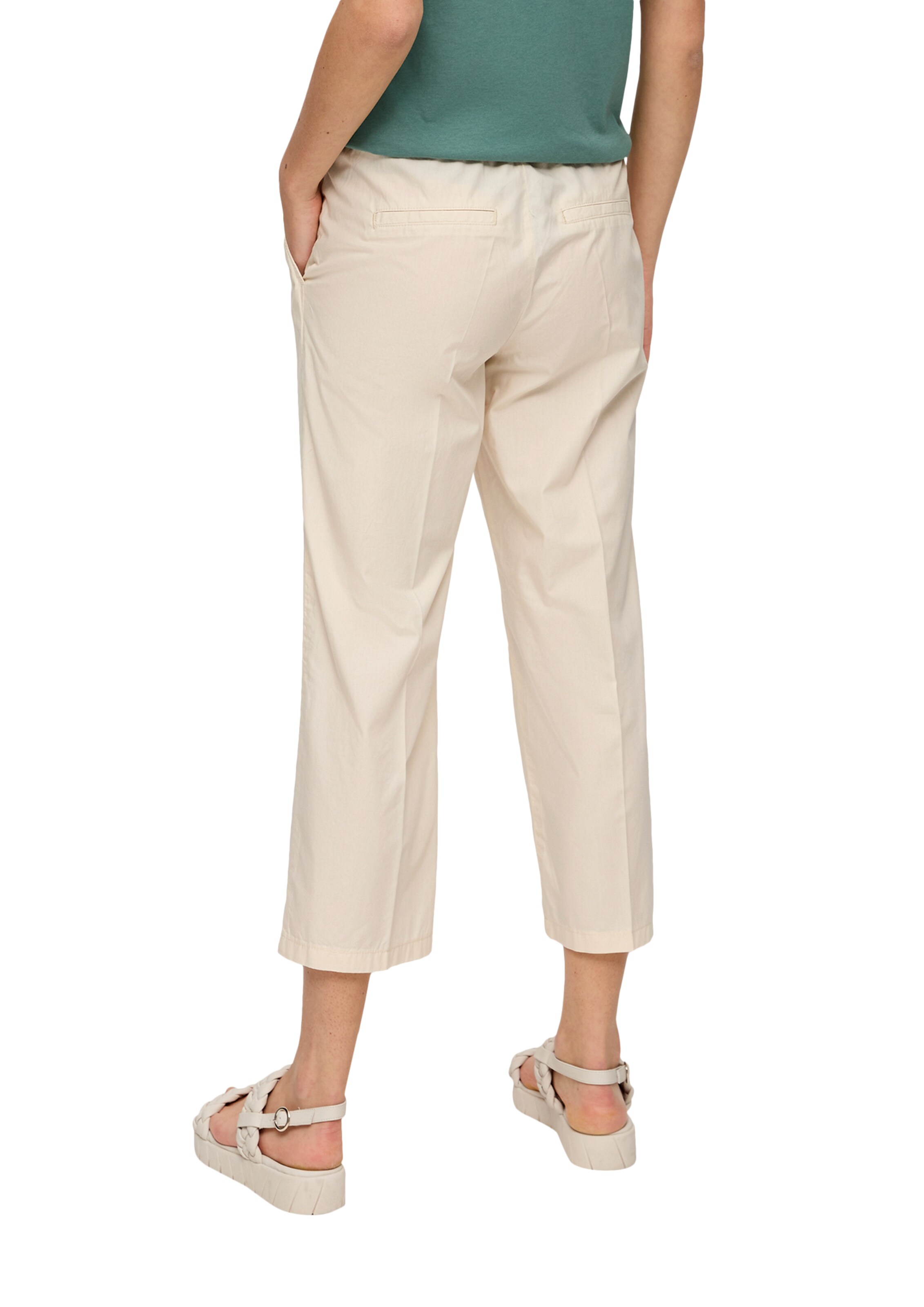 s.Oliver Ohlapna forma Hlače na rob | bež barva