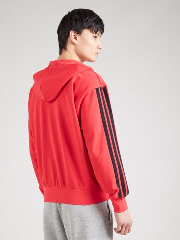 ADIDAS SPORTSWEAR Αθλητική ζακέτα φούτερ 'Essentials' σε κόκκινο
