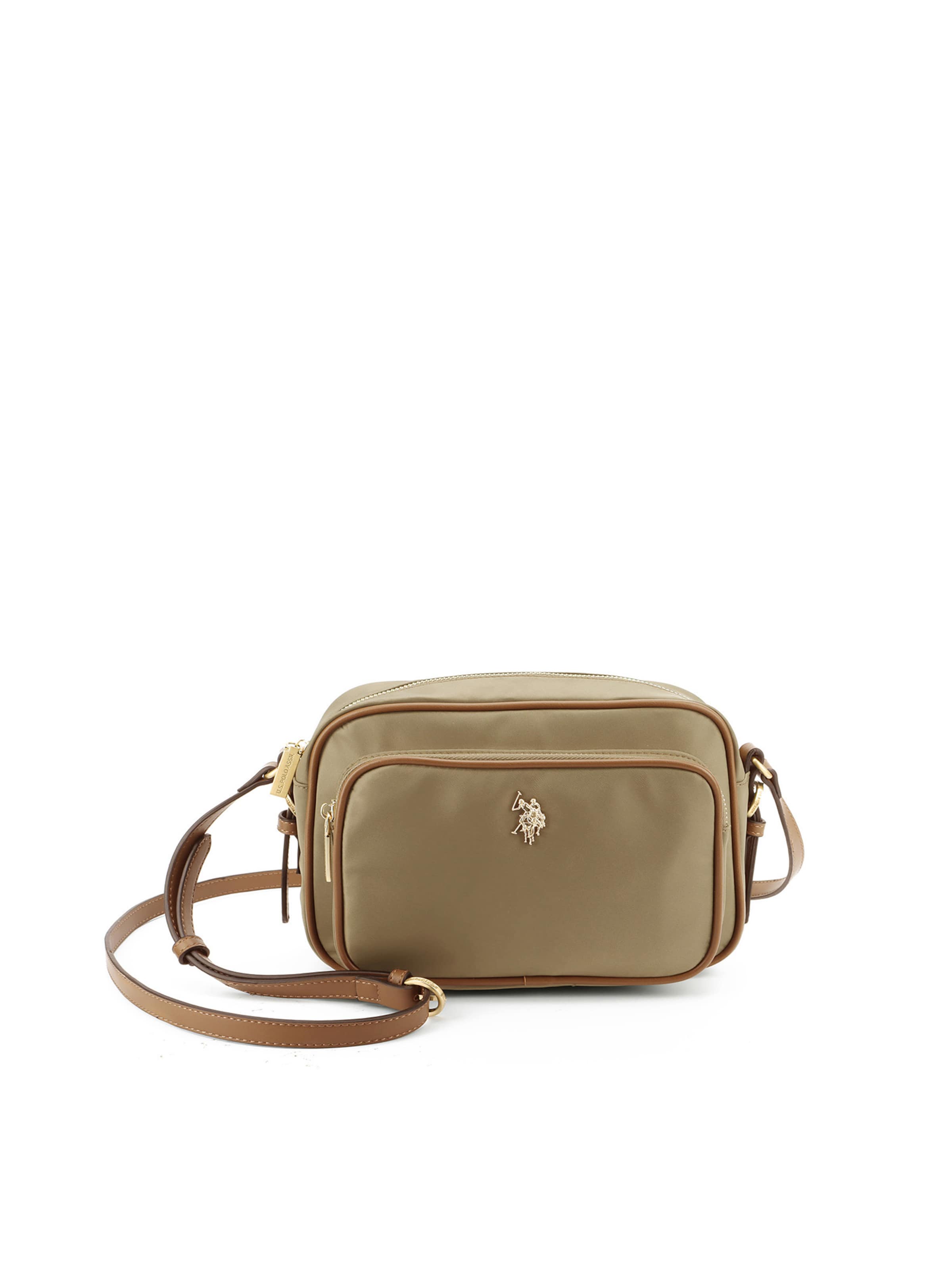 Borsa a spalla di U.S. POLO ASSN. in beige: frontale