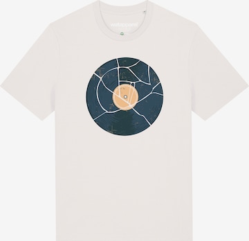 Watapparel T-Shirt ' Broken Vinyl ' in Weiß: Vorderseite