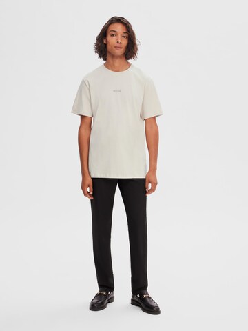 SELECTED HOMME T-Shirt 'Aspen' in Grau