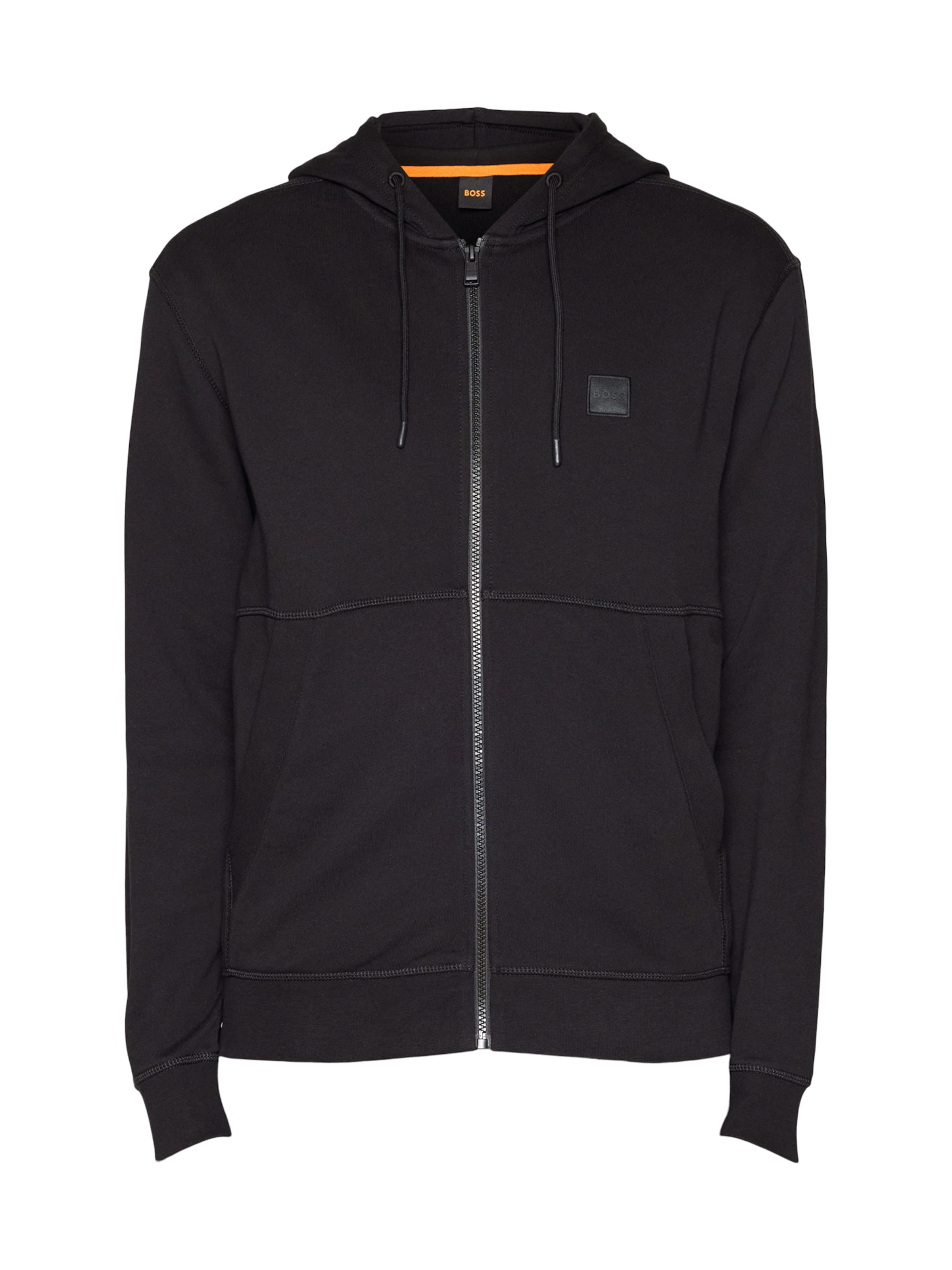 BOSS Кофта на молнии 'Zetalky' в Черный: спереди