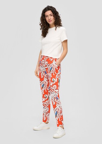 s.Oliver Slimfit Broek in Oranje