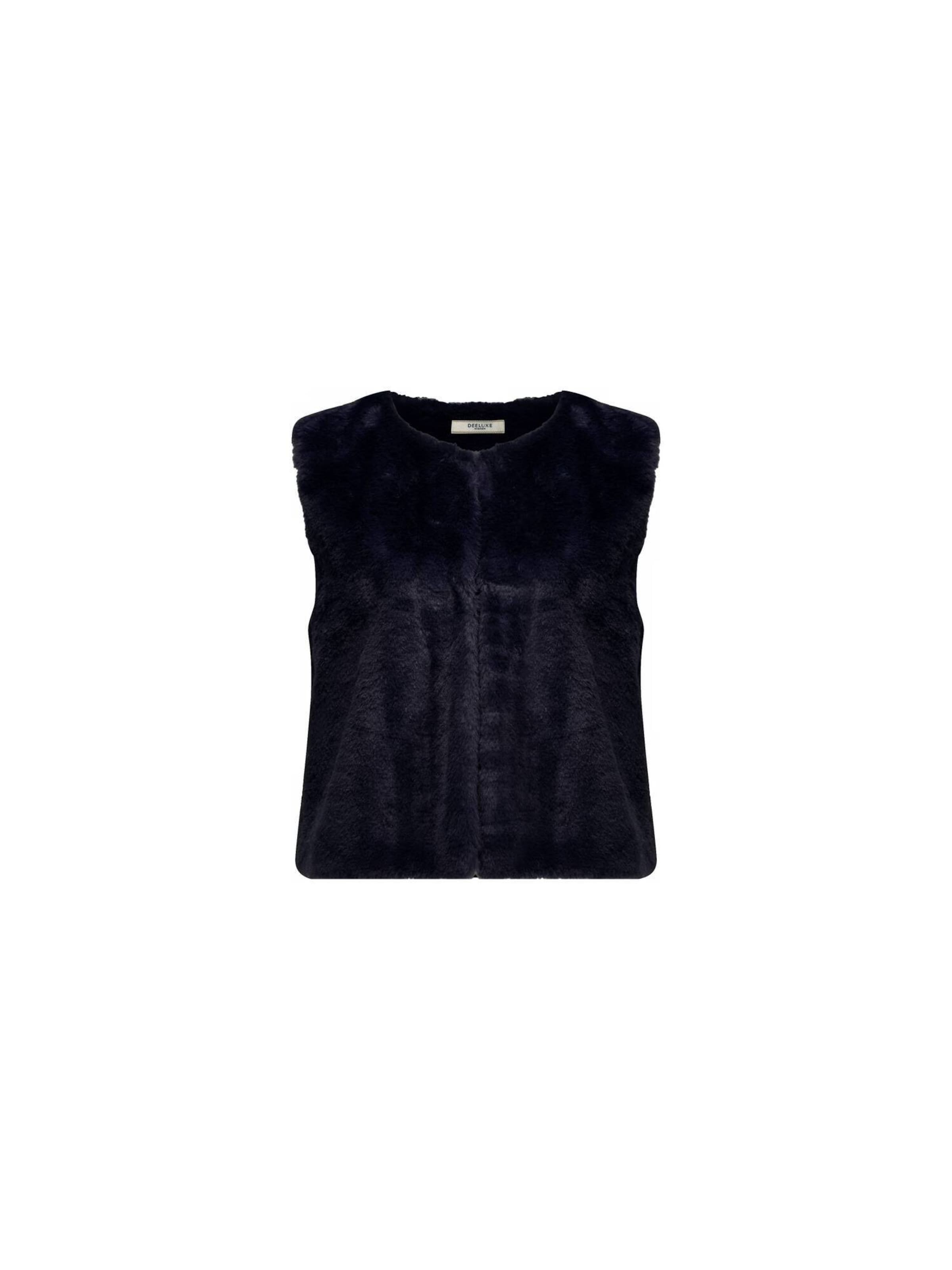 Deeluxe Bodywarmer 'FUZZY' in Blauw: voorkant