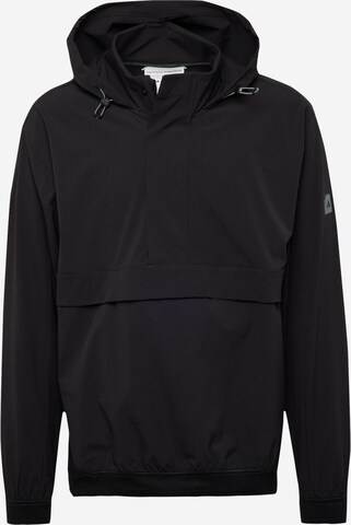 ADIDAS GOLF Athletic Jacket in Black: front