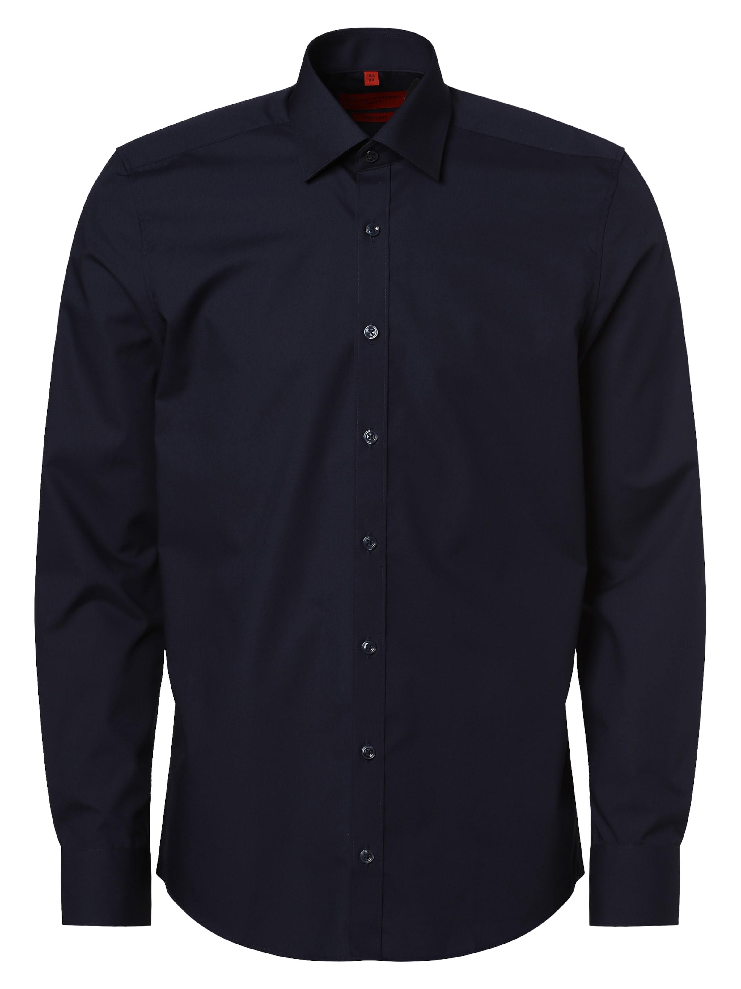 Coupe slim Chemise Finshley & Harding en bleu : devant