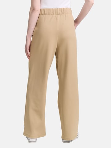 TOM TAILOR DENIM Wide leg Bandplooibroek in Bruin