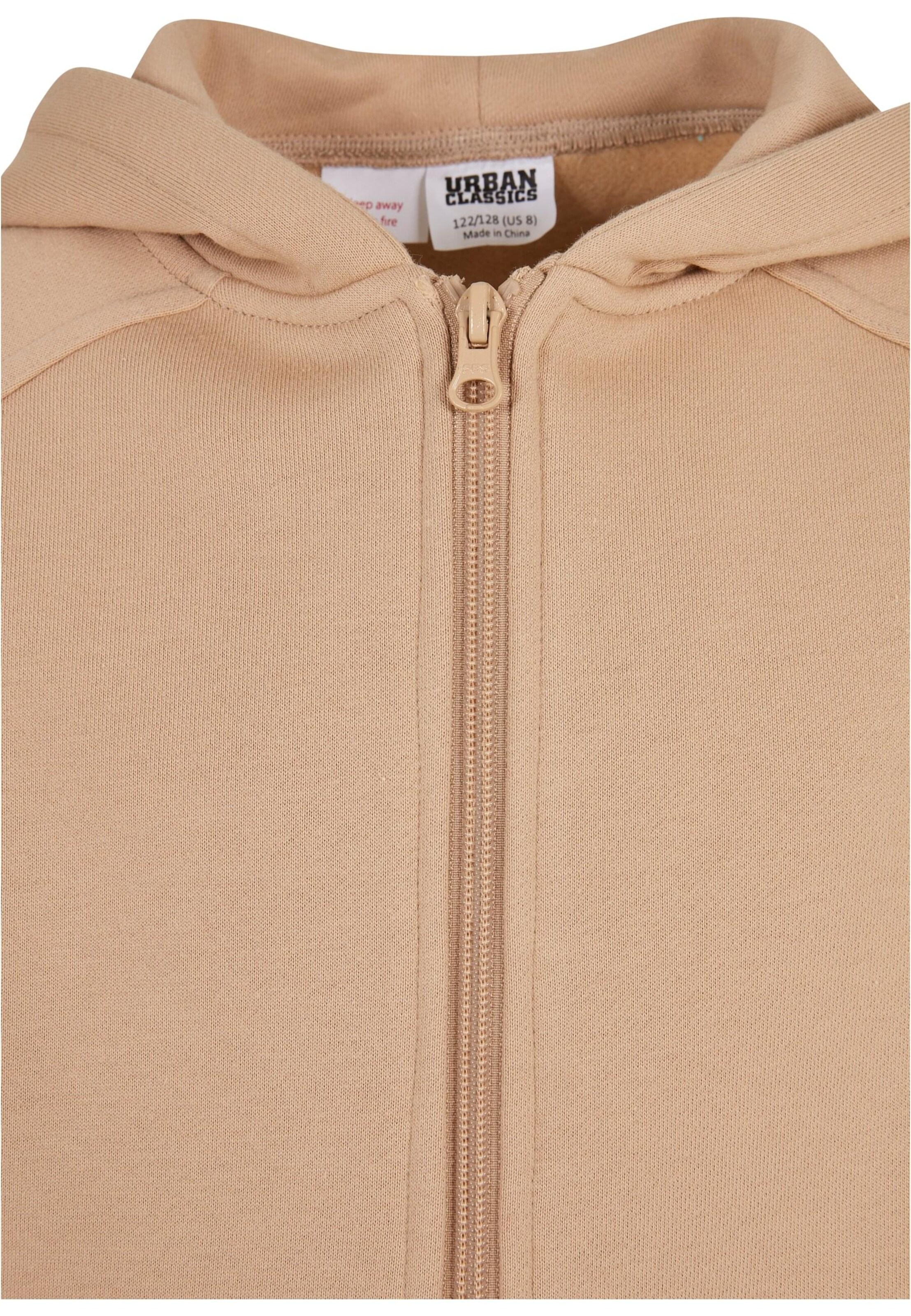 Urban Classics Sweat jacket in Beige