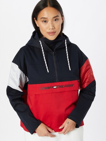 Tommy Sport Athletic Jacket in Red: front