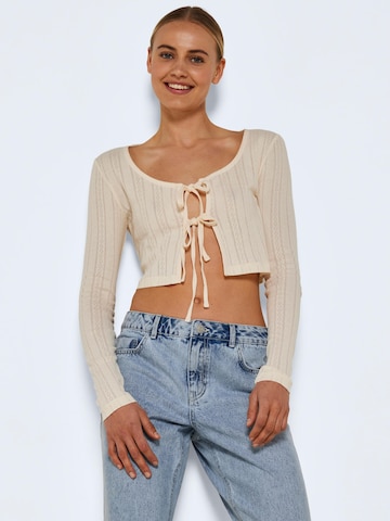 Cardigan 'Judy' Noisy may en beige : devant