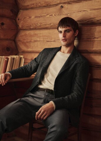 MANGO MAN Slim fit Suit Jacket 'Lucca' in Grey
