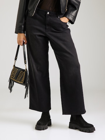 Wide Leg Jean 'CARSnow' ONLY Carmakoma en noir : devant