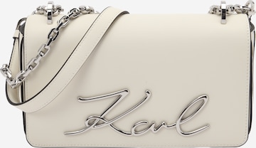 Karl Lagerfeld Чанта с презрамки в бяло: отпред